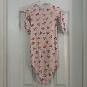 Angel Dear Bamboo Baby Girl Pink Sleep Sack Long Sleeve Roller Skate Print